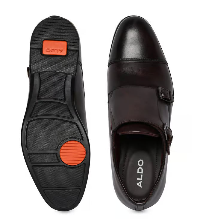 Men's ZIGOFA-IN201 Dark Brown Monk Strap Sandals