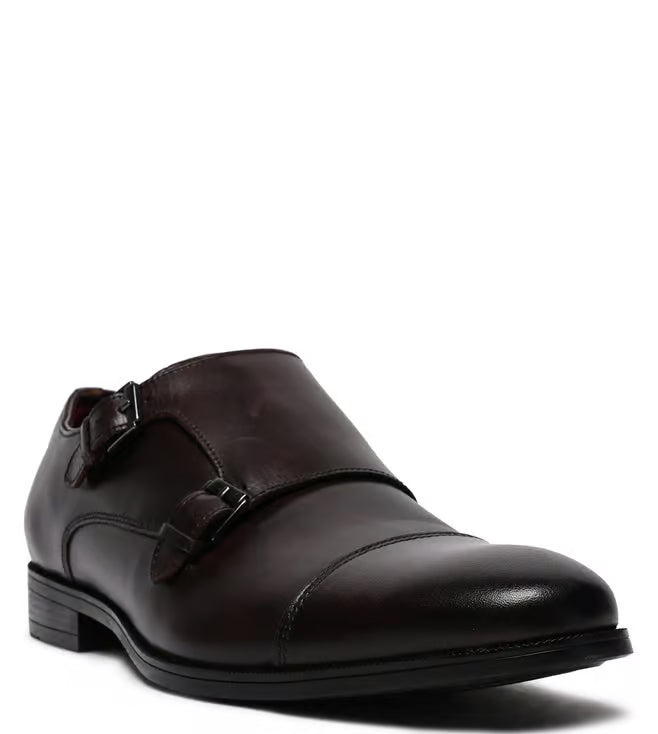 Men's ZIGOFA-IN201 Dark Brown Monk Strap Sandals