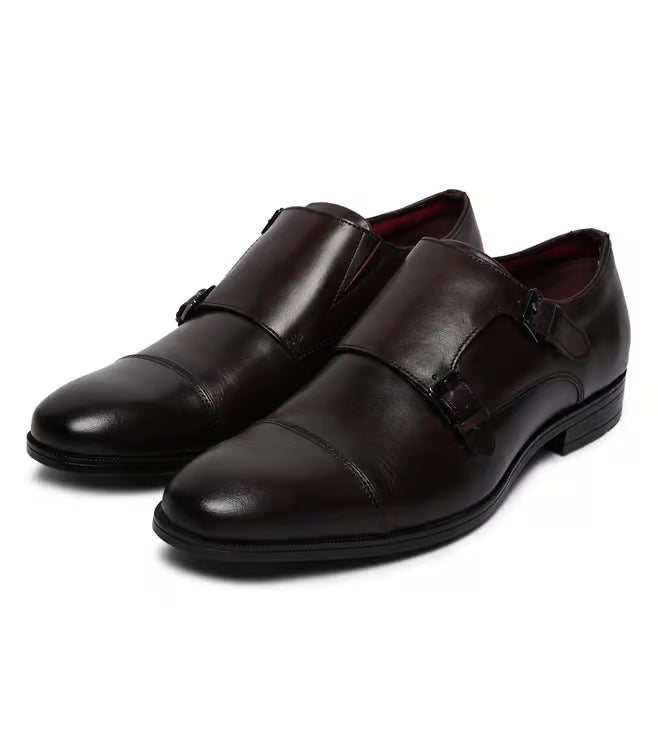 Men's ZIGOFA-IN201 Dark Brown Monk Strap Sandals